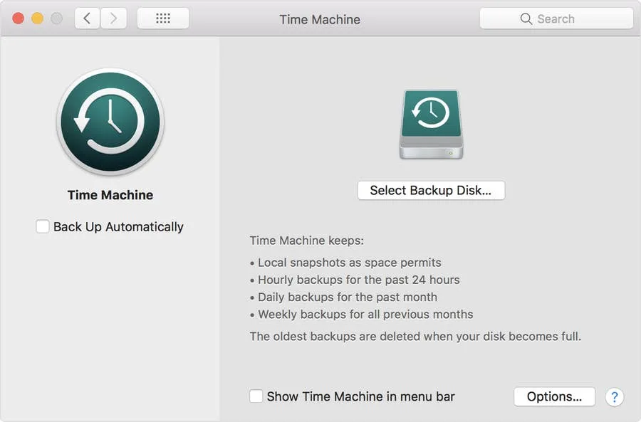 How To Disable Local Time Machine Backups