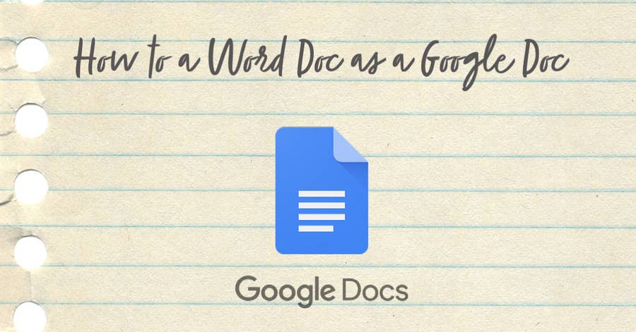 Save Word Document As Google Doc