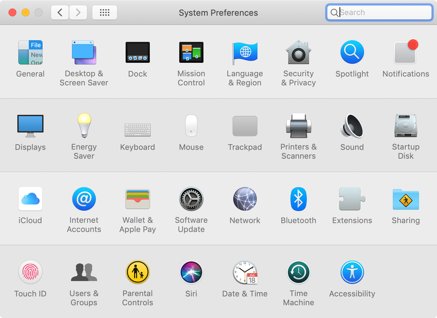 Open System Preferences