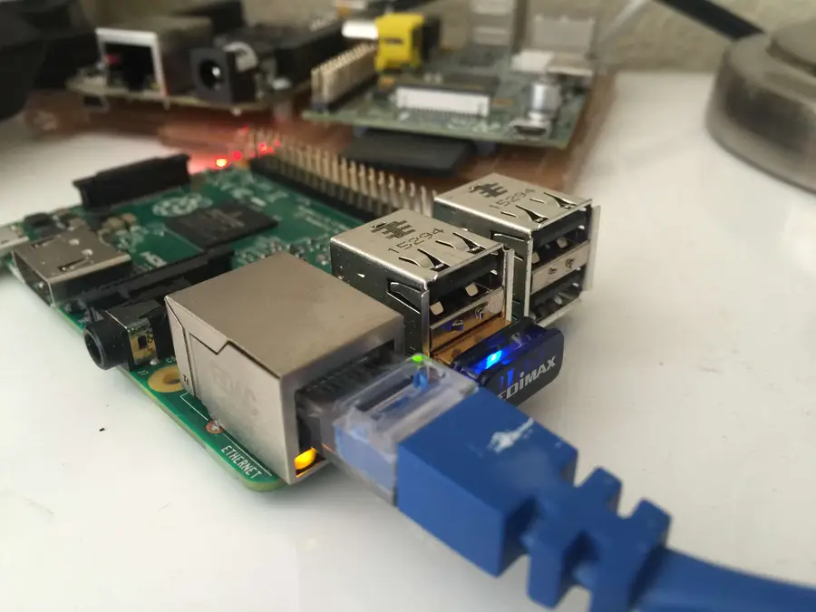 Connect your Edimax WiFi adapter and ethernet cable