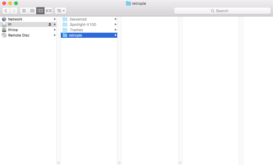Create the RetroPie folder
