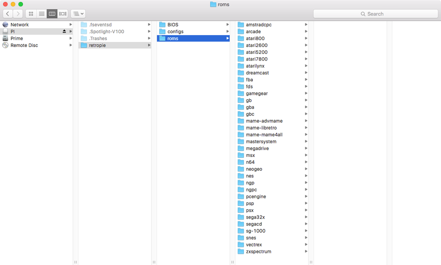 Create the ROM folder structure