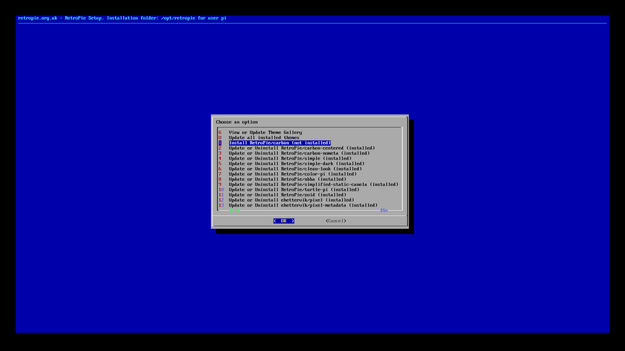 Download and install themes
