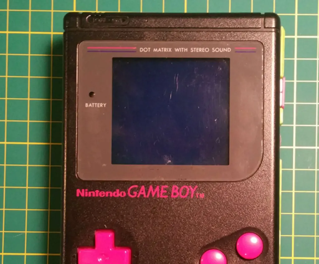 Game Boy screen has scratches